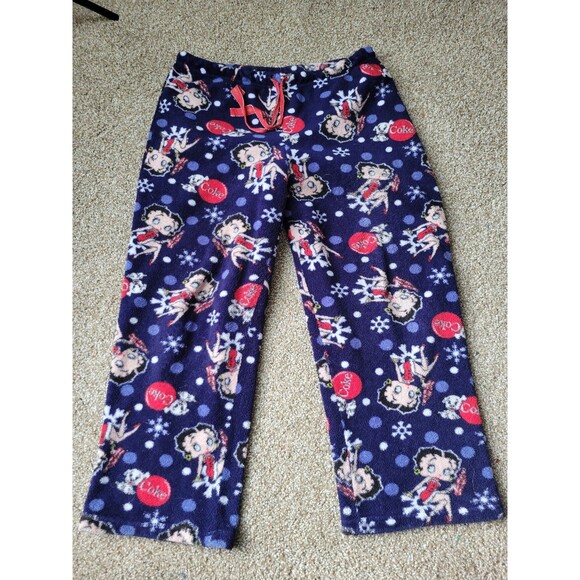 Betty Boop Coca Cola Blue Pajama Pants - Picture 1 of 12